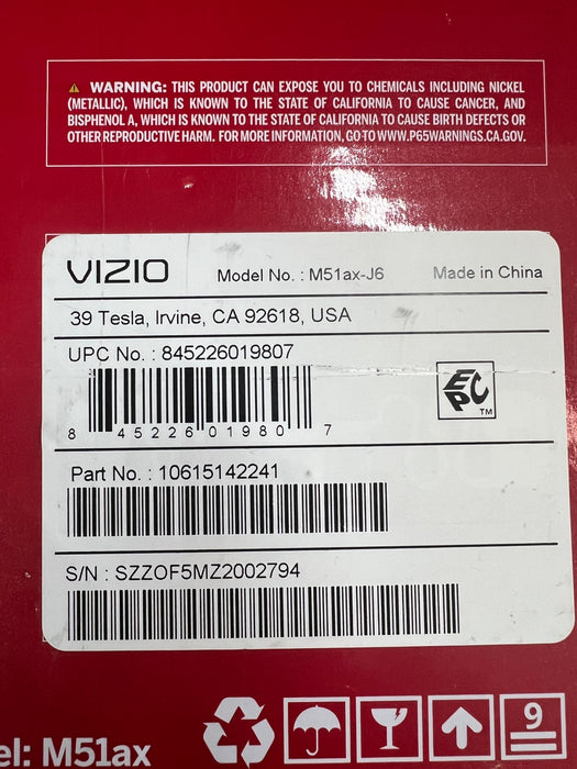 Brand New! Vizio M-Series 5.1 Sound Bar, M51AX-J6