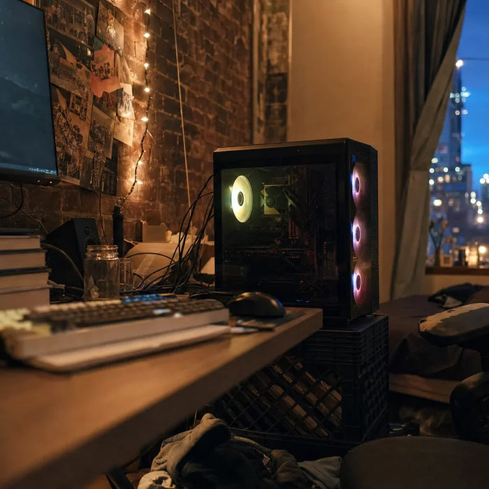 Photo-realistic product photograph illustrating "gaming pc cheap in nyc: quality builds for less" — tech blog image by Computer Overhauls