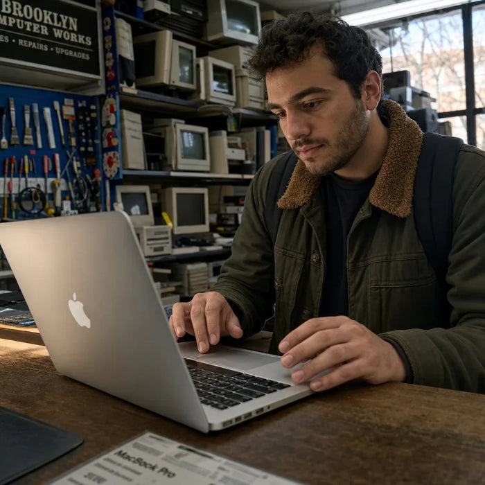 Photo-realistic product photograph illustrating where to buy a refurbished macbook in nyc: the honest buyer's guide — tech blog image by Computer Overhauls