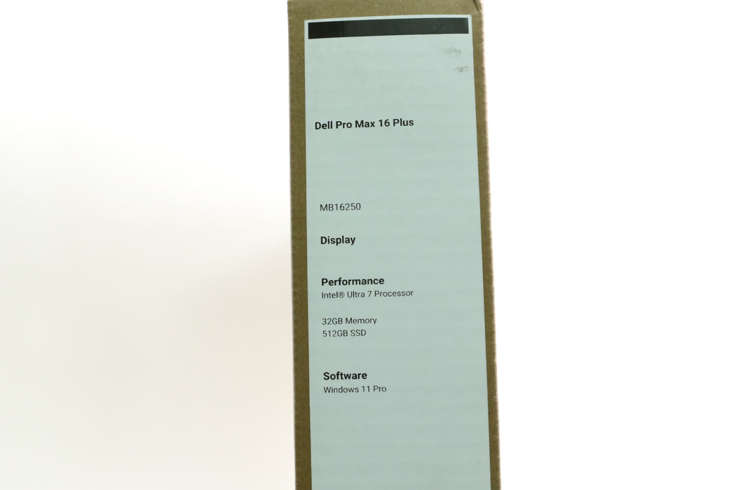 New! 16" Dell Pro Max 16 Plus MB16250, Ultra 7 265HX, 32GB, 512GB, RTX Pro 1000