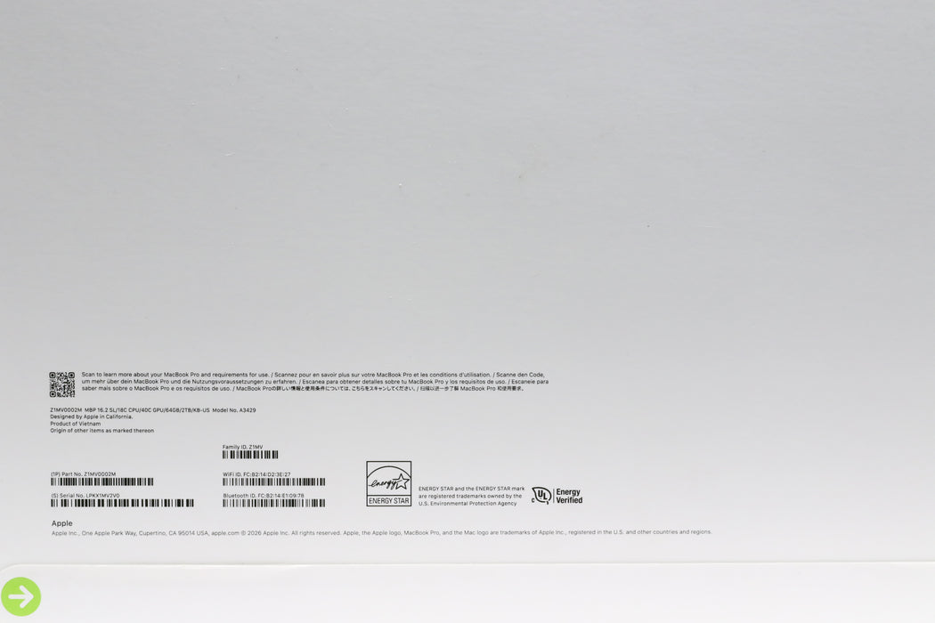 Brand New! 16" 2026, MacBook Pro, Z1MV0002M, Apple M5 Max, 64GB, 2TB SSD, 40C