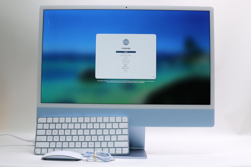 24" 2021, iMac, MJV93LL/A, 3.20 GHz Apple M1, 8GB, 256GB SSD, 7C + Keyboard
