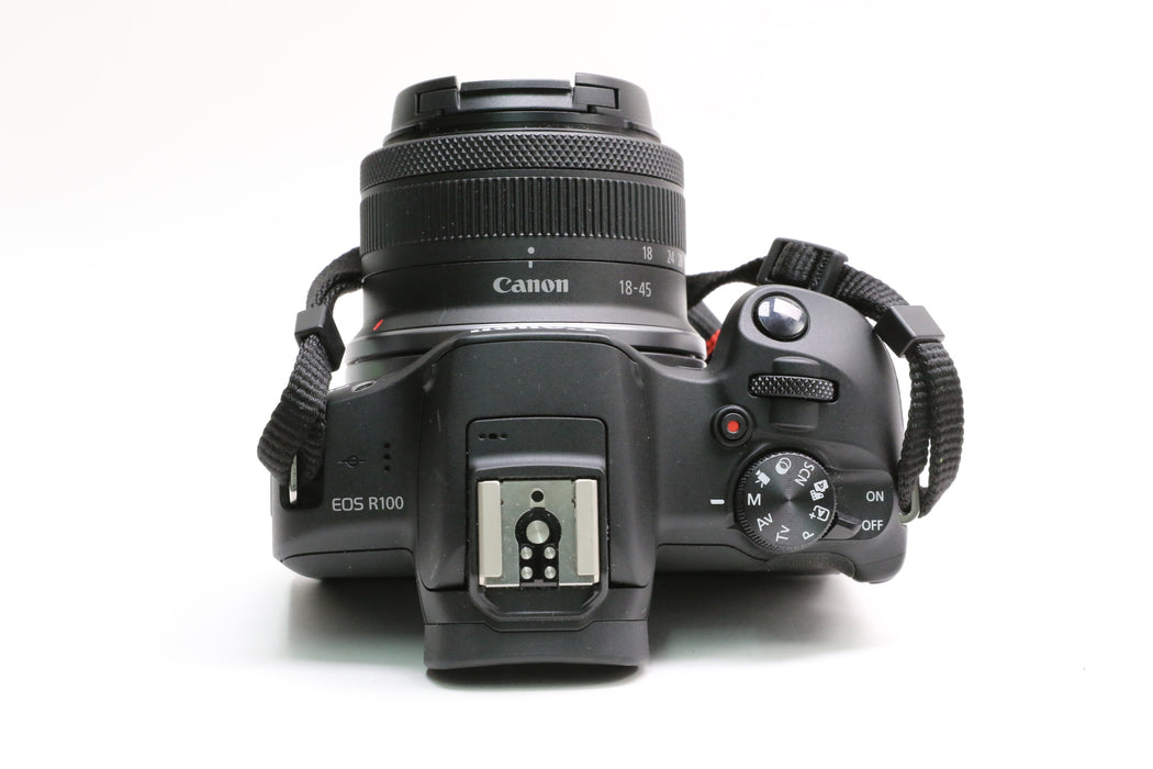 Canon EOS R100 Camera w/ RF-S 18-45mm f/4.5-6.3 IS STM Lens, 2,000 Shutter Count