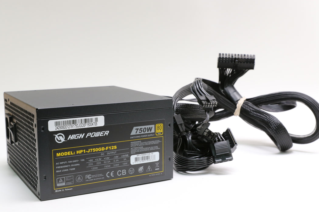 High Power 750w 80 Plus Gold Power Supply