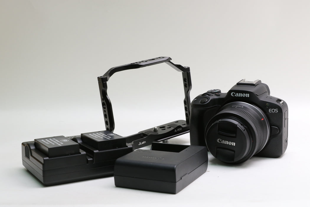 Canon EOS R50 Camera w/ Canon RF-S 18-45mm f/4.5-6.3 Lens, Low Shutter Count!