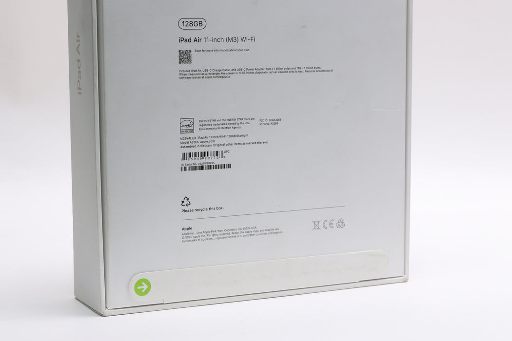 Brand New! 11" iPad Air M3 Wi-Fi, 128GB, Wi-Fi Only, Starlight, MC9Y4LL/A — photo 3 of 3