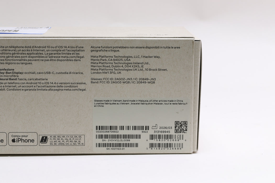 Meta Ray-Ban Display & Neural Band (SK-1001153-01) — photo 4 of 5