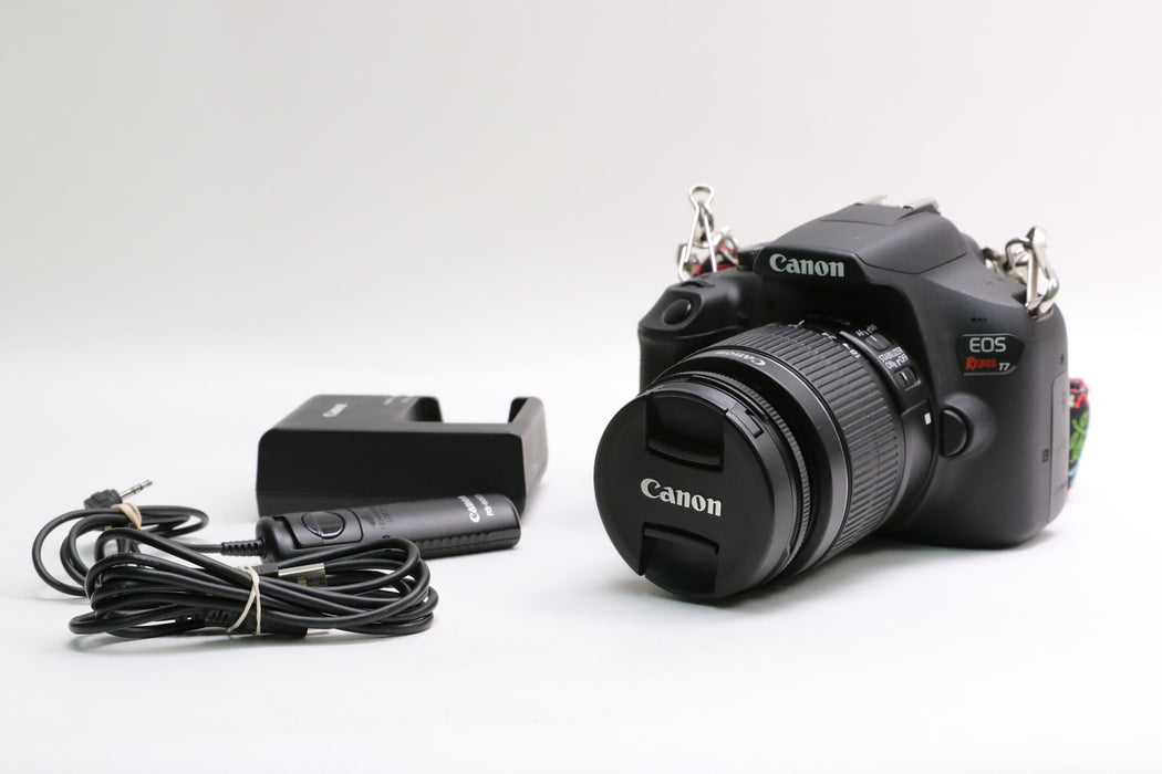 Canon EOS Rebel T7 Camera w/ 18-55mm f/3.5-5.6 IS II Lens, Canon Remote Switch!