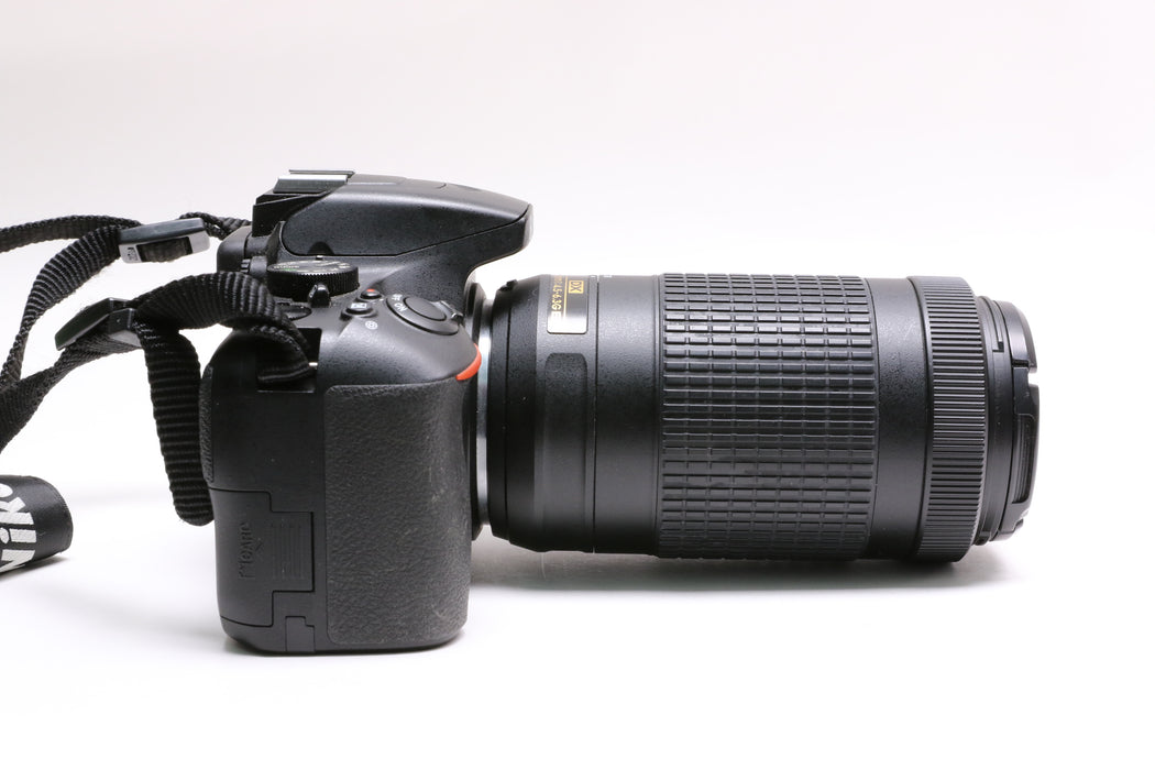 Nikon D3500 24.2MP DSLR Camera w/ AF-P DX 70-300mm f/4.5-6.5G ED Lens, Low SC!