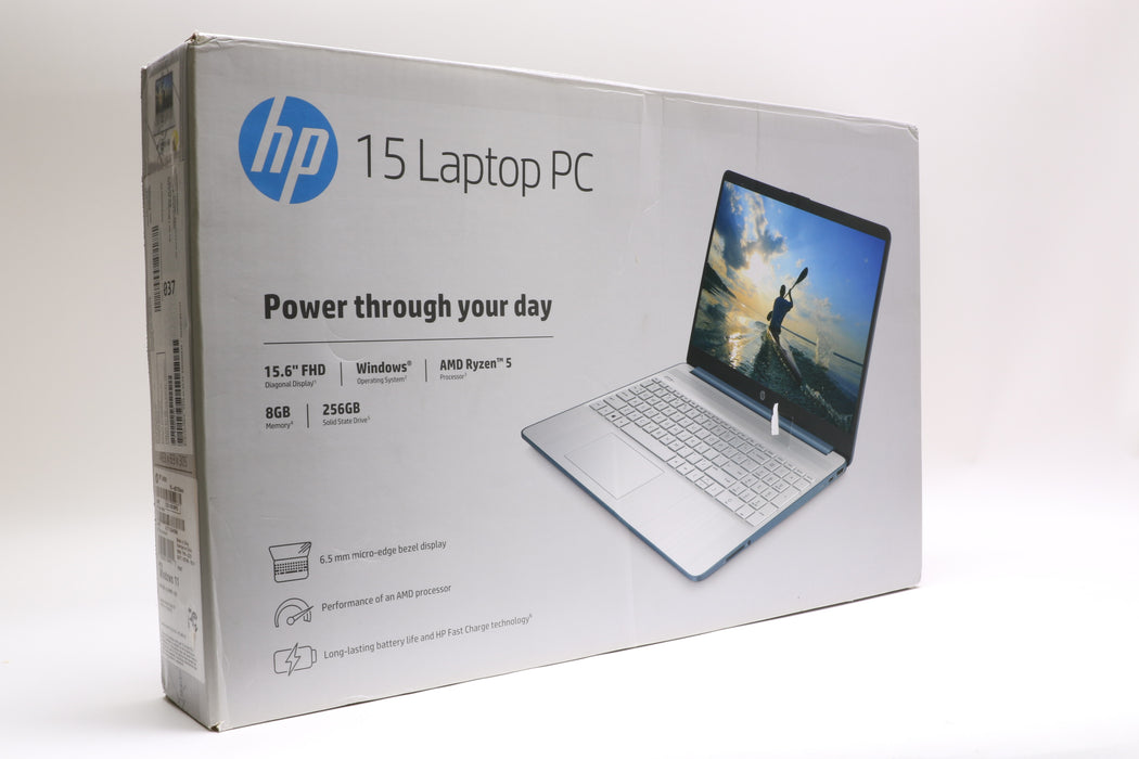 Brand New! 15.6" HP, 15-ef2126wm, AMD Ryzen 5 5500U, 8GB, 256GB SSD