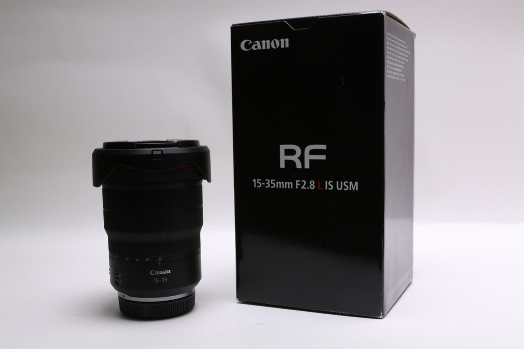 Canon RF 15-35mm f/2.8L IS USM Lens w/ Case, Hood, Box!