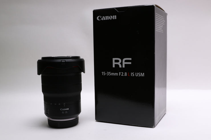 Canon RF 15-35mm f/2.8L IS USM Lens w/ Case, Hood, Box!