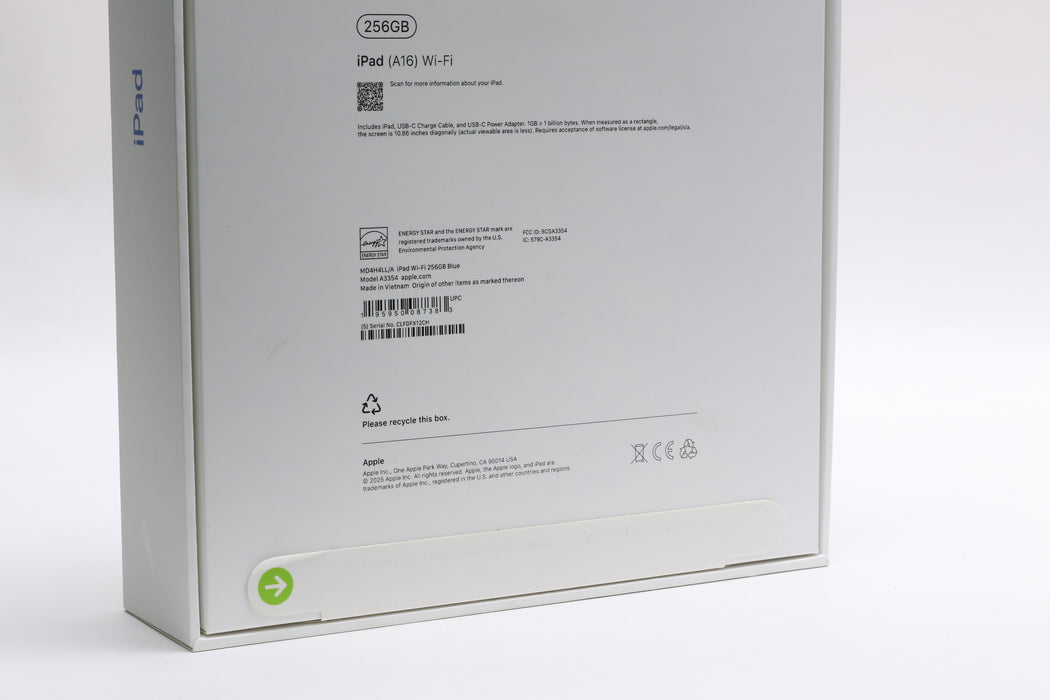 Brand New! 11" iPad A16, 256GB, Wi-Fi Only, Blue, MD4H4LL/A — photo 3 of 3