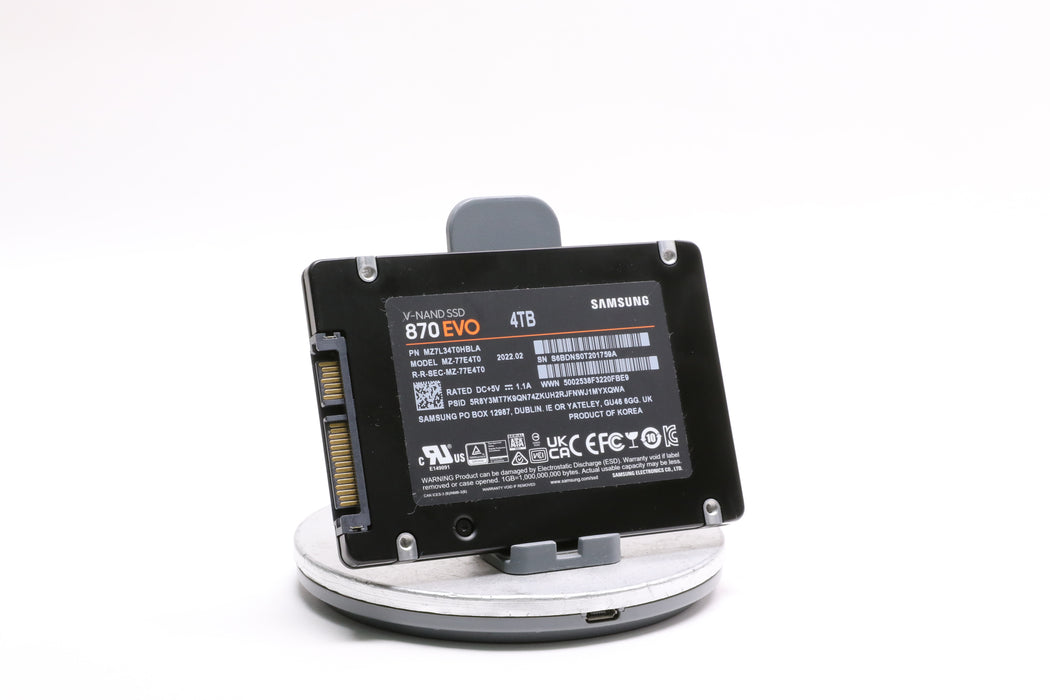 Samsung 870 EVO 4TB SATA III 2.5 in SSD, 100% Health!