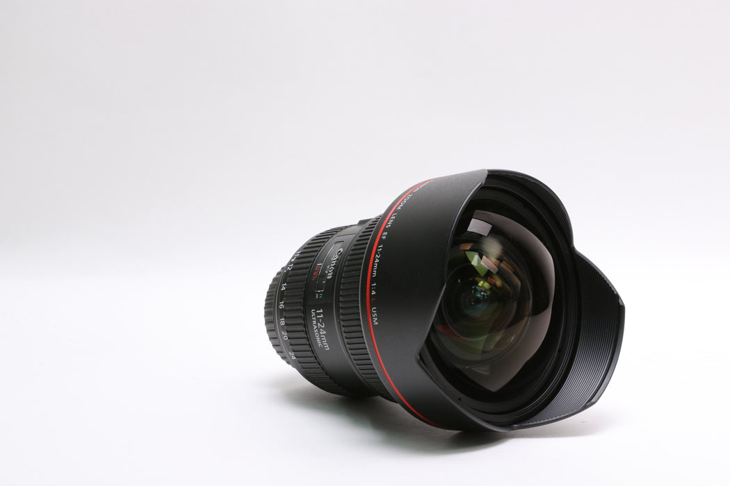 Canon EF 11-24mm f/4L USM Lens w/ Hood, Case, Caps!