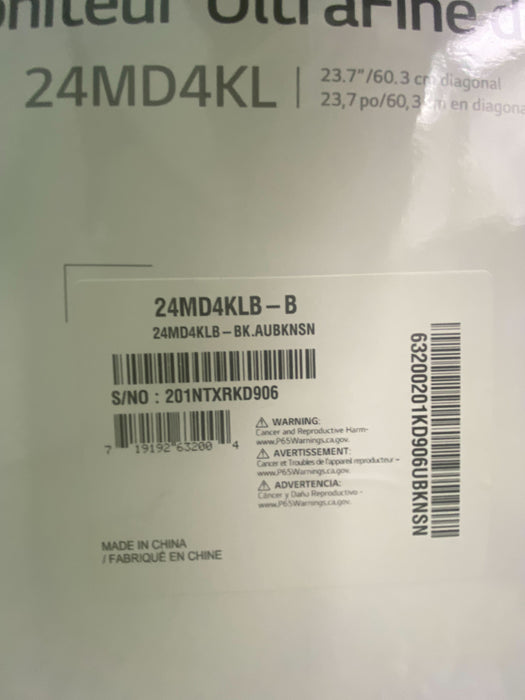 Brand New! 23.7" LG 24MD4KL, Ultrafine Display