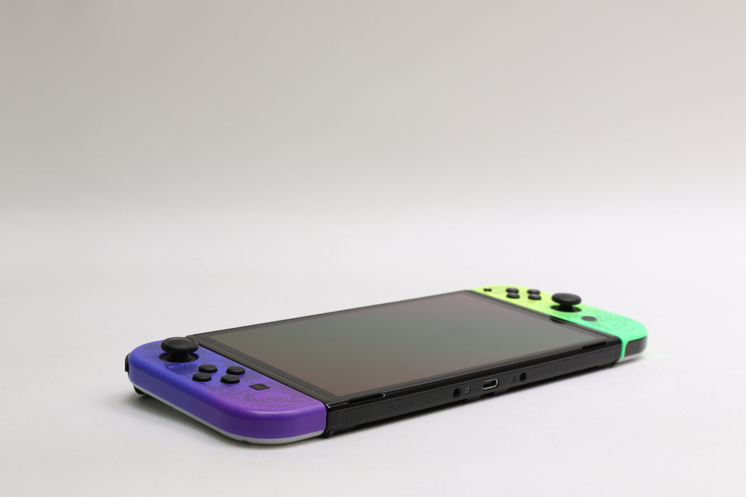 Nintendo Switch OLED Splatoon 3 Edition Console w/ Dock, Controllers, Grip!