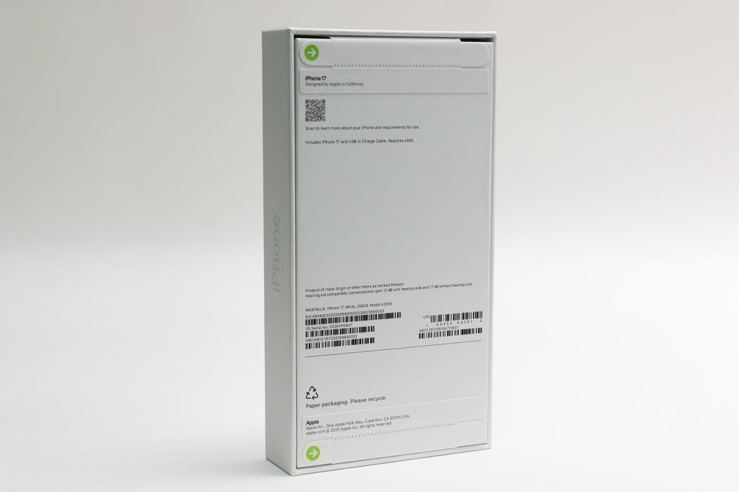 Sealed! Brand New iPhone 17, 256GB, Unlocked, White, MG474LL/A