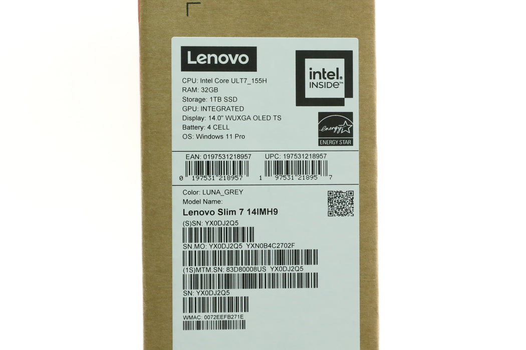 Sealed! Lenovo Slim 7 14IMH9, Ultra 7 155H, 32GB, 1TB SSD, Touchscreen, OLED!