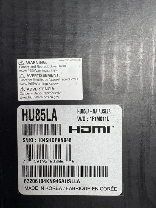 Sealed! LG HU85LA 4K UHD Laser Smart Home Theater CineBeam Projector