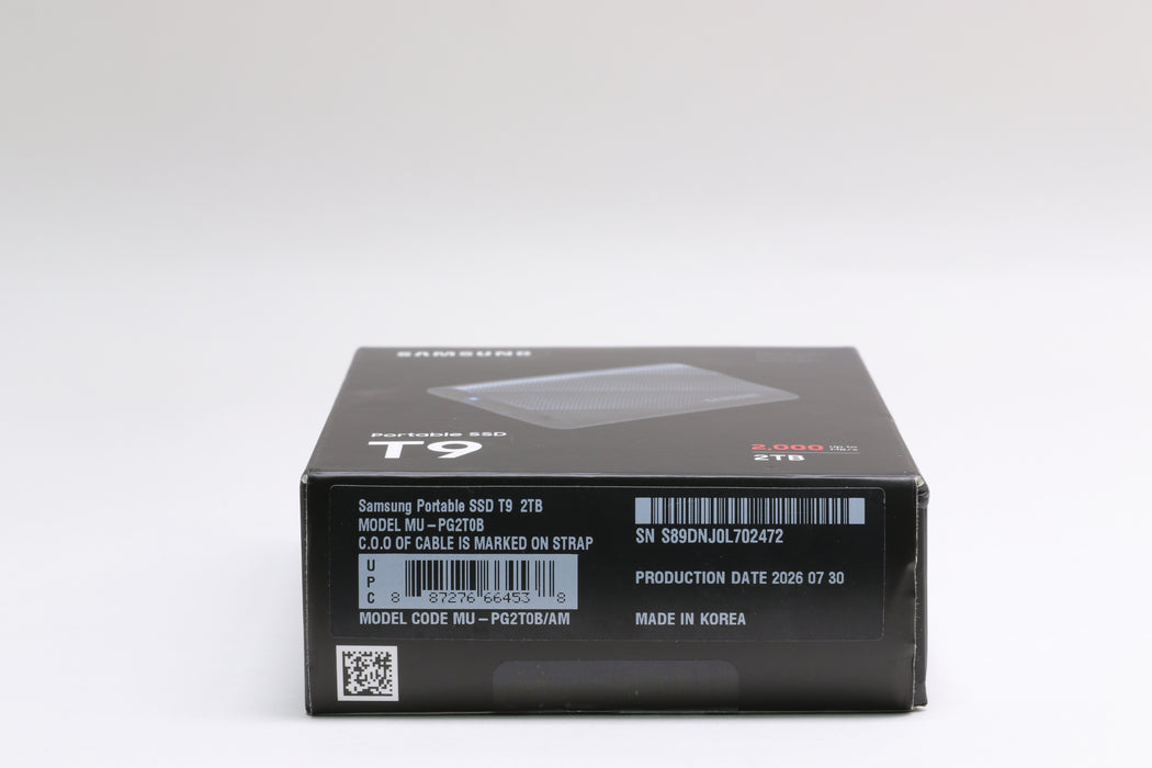 New! Samsung T9 Portable 2TB SSD, MU-PG2T0B — photo 3 of 4