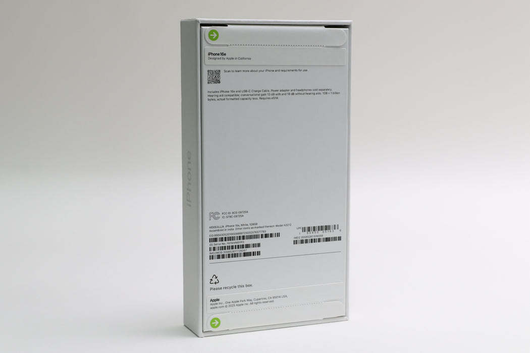 Sealed! Brand New iPhone 16e, 128GB, Unlocked, White, MD0E4LL/A