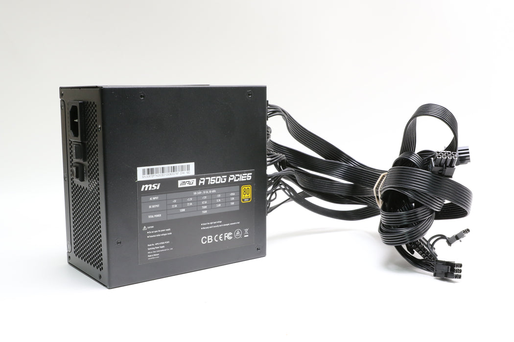MSI MPG A750G PCIE5 750w Fully Modular Power Supply w/ Cables