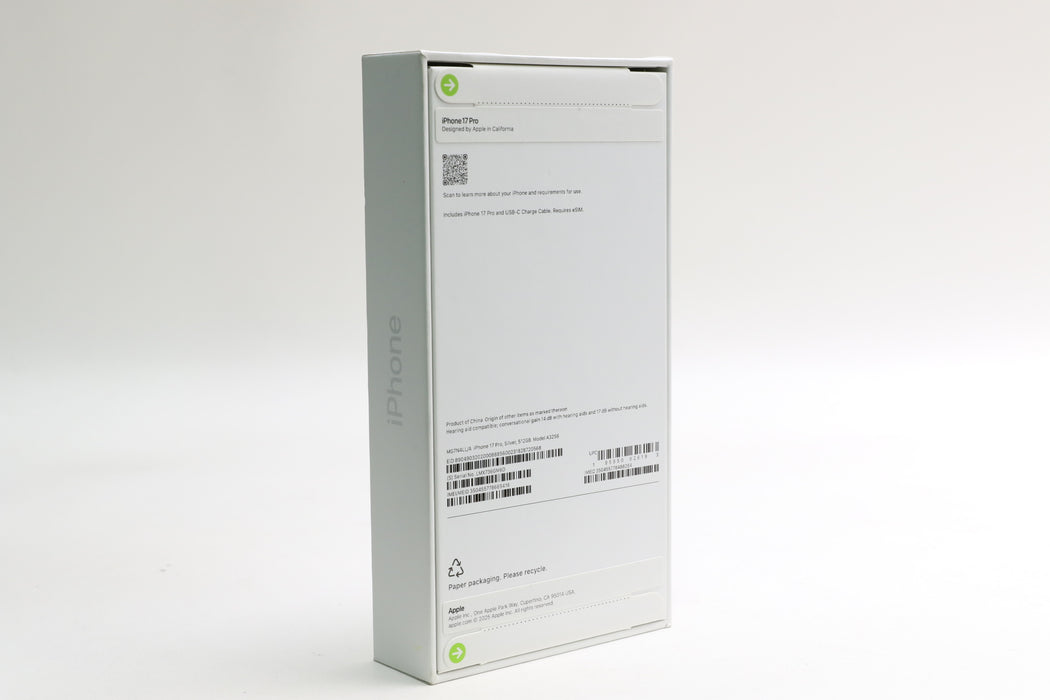 Brand New! iPhone 17 Pro, 1TB, Unlocked, Silver, MG7N4LL/A