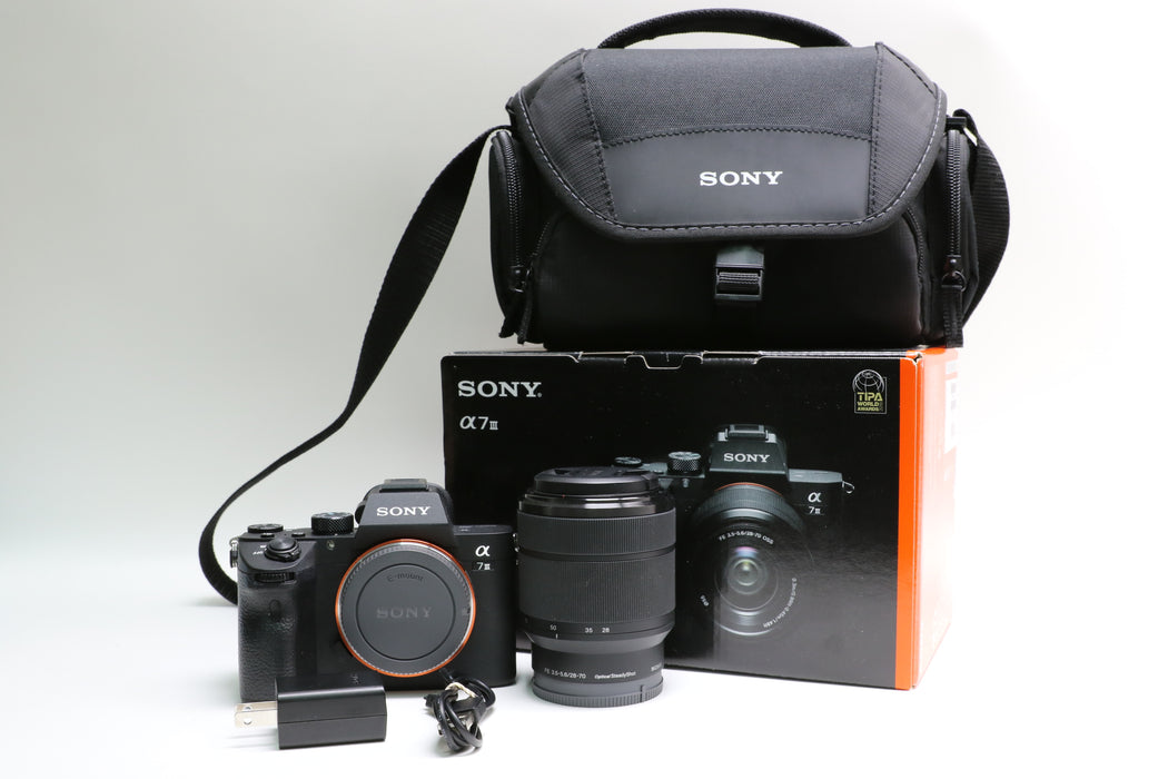 Sony Alpha a7 III Camera w/ Sony FE 28-70mm Lens, Bag, Shutter Count of 2,907!