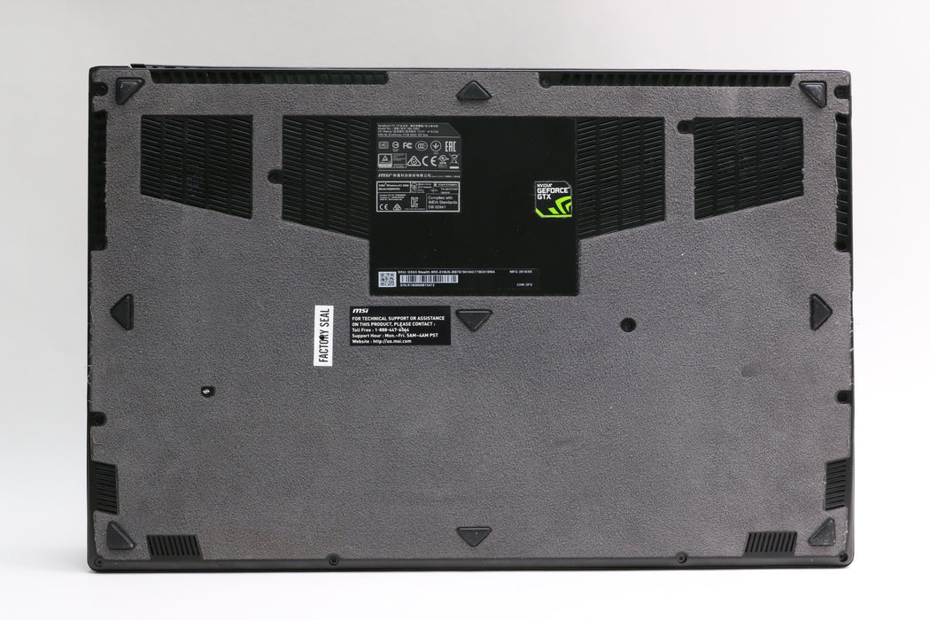 15" MSI GS63 Stealth 8RE, i7-8750H, 16GB, 1TB HDD & 256GB SSD, GTX 1060