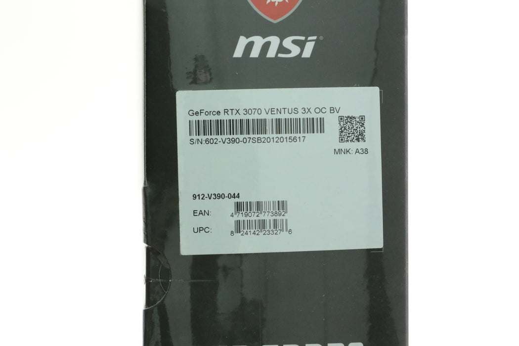 Brand New! MSI GeForce RTX 3070 Ventus 3x OC 8GB Graphics Card