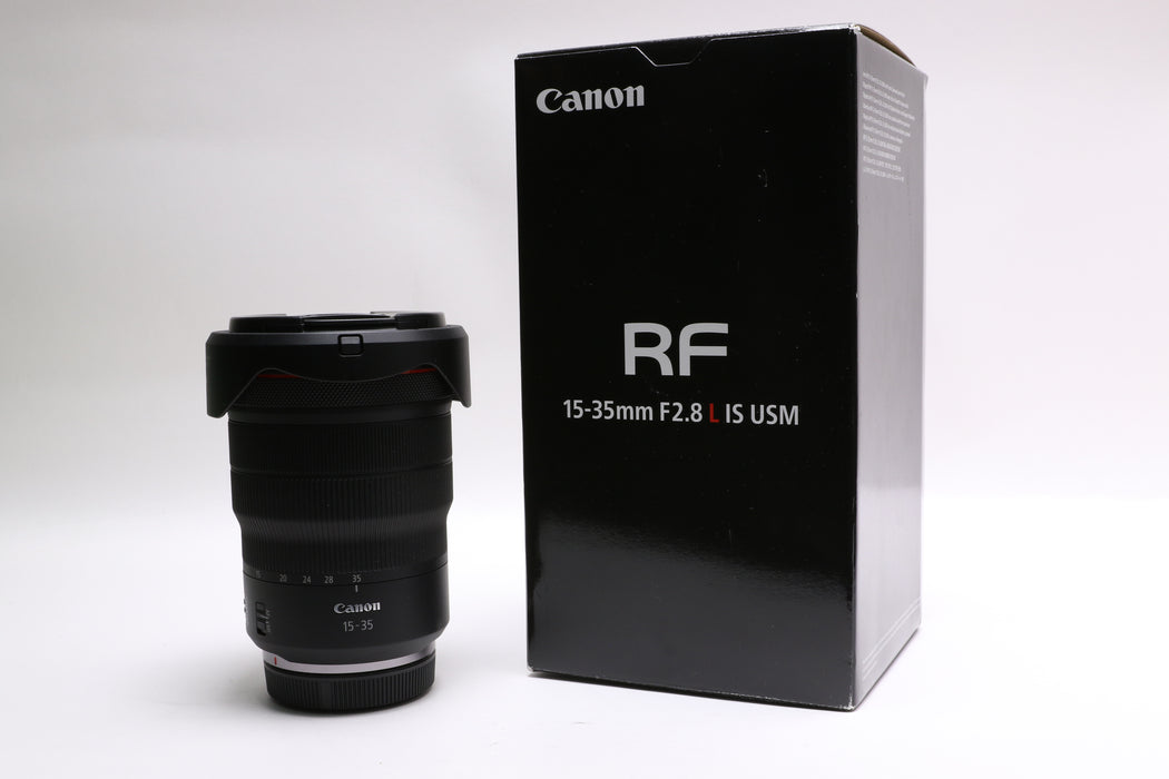 Canon RF 15-35mm f/2.8L IS USM Lens w/ Case, Hood, Box!