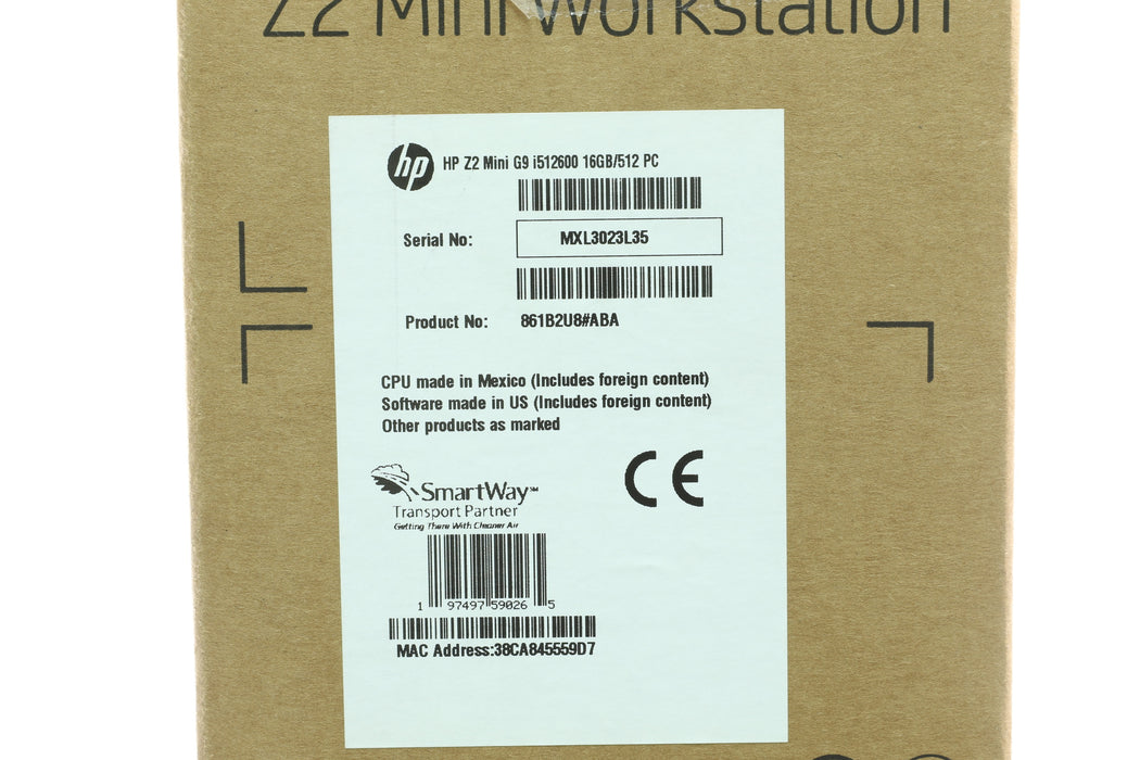 Brand New! HP Z2 Mini G9 Workstation, i5-126000 3.7GHz, 16GB, 512GB SSD