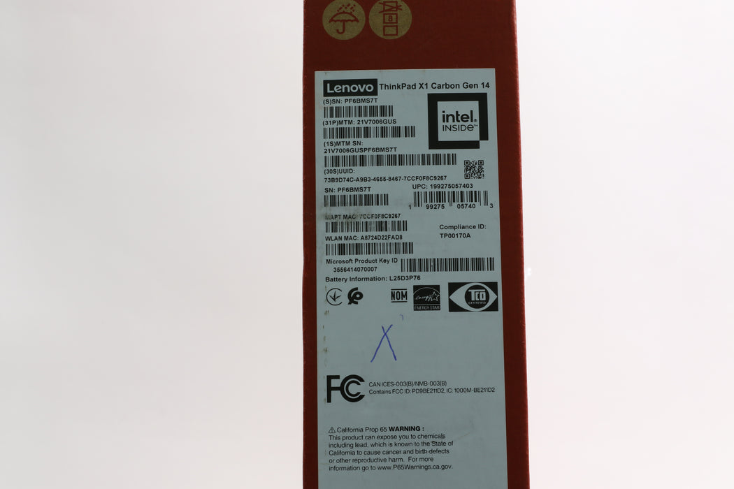 New! 14" WUXGA Lenovo ThinkPad X1 Carbon Gen 14, Ultra 7 365 vPro, 32GB, 1TB SSD