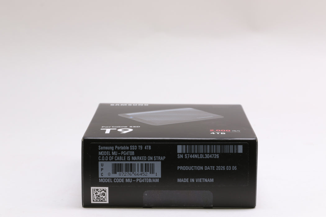 New! Samsung T9 4TB USB 3.2 Gen 2x2 Portable External SSD