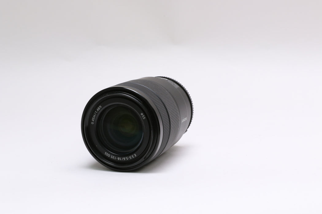 Sony E 18-135mm f/3.5-5.6 OSS Lens w/ Caps and Hood!