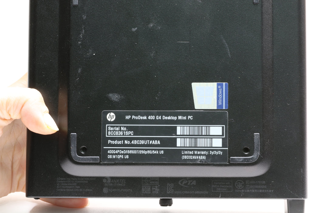 HP ProDesk 400 G4 DM, i5-8500T, 8GB, 256GB SSD