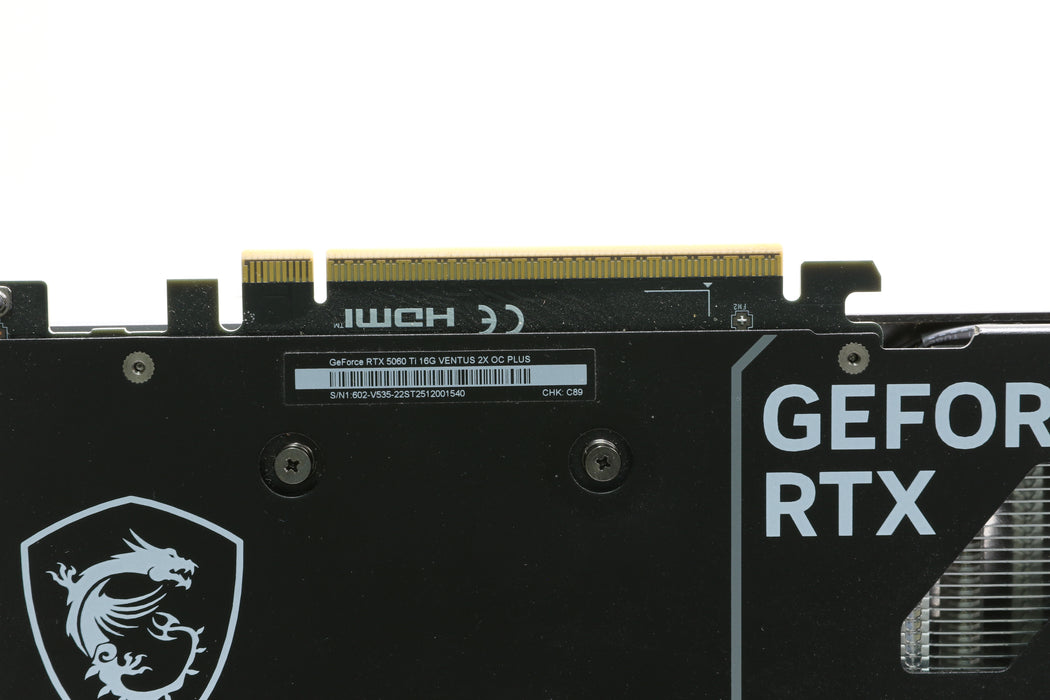MSI GeForce RTX 5060 Ti Ventus 2X OC Plus 16GB GDDR7 Graphics Card