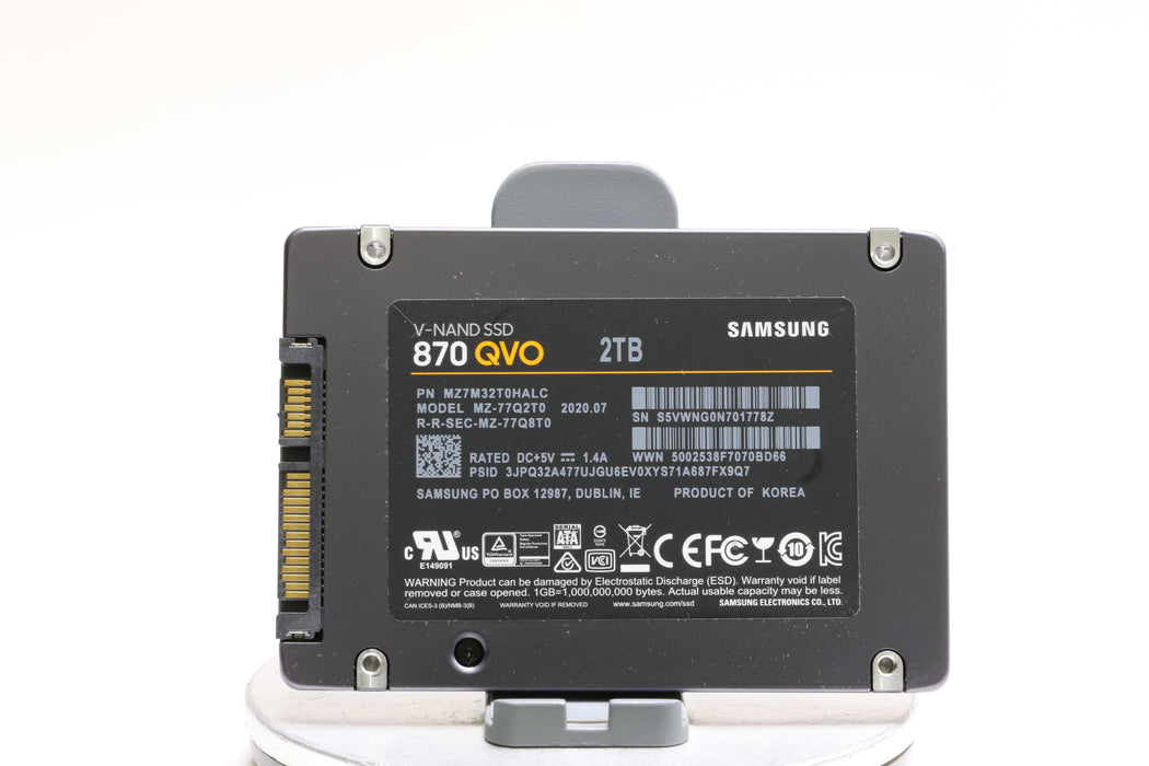 Samsung 870 QVO 2TB SATA III 2.5 in SSD, 99% Health!