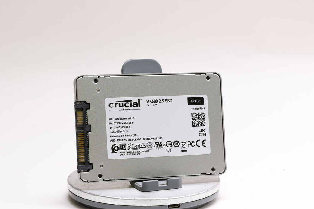 Crucial MX500 2TB SATA III 2.5 in SSD, 100% Health!