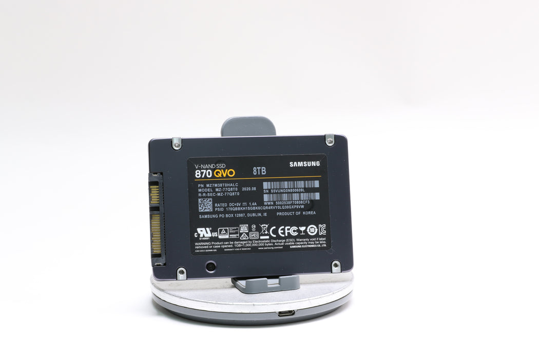 Samsung 870 QVO 8TB SATA III 2.5 in SSD, 99% Health!