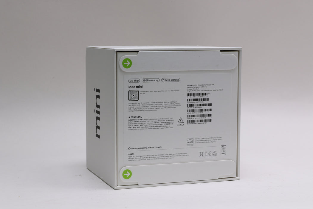 2026, Mac Mini, MHQK4LL/A, Apple M6, 16GB, 256GB SSD, 12C