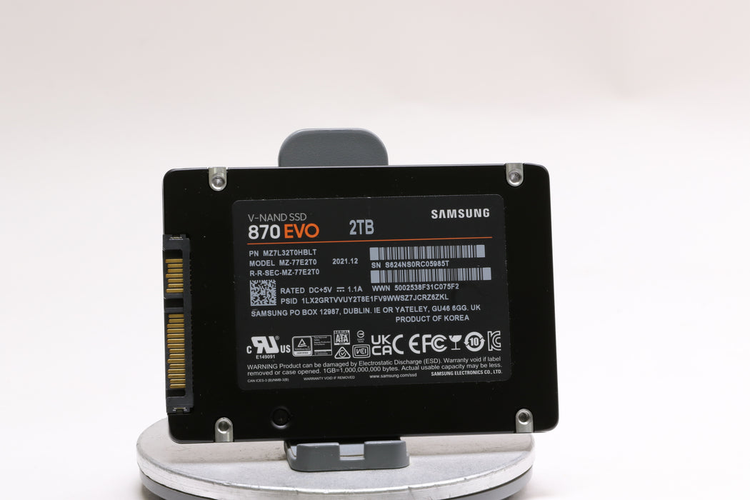 Samsung 870 EVO 2TB SATA III 2.5 in SSD, 100% Health!