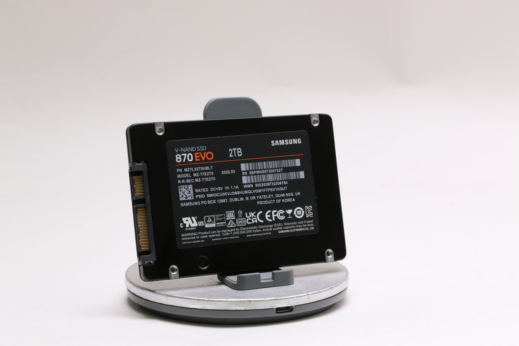 Samsung 870 EVO 2TB SATA III 2.5 in SSD, 99% Health!