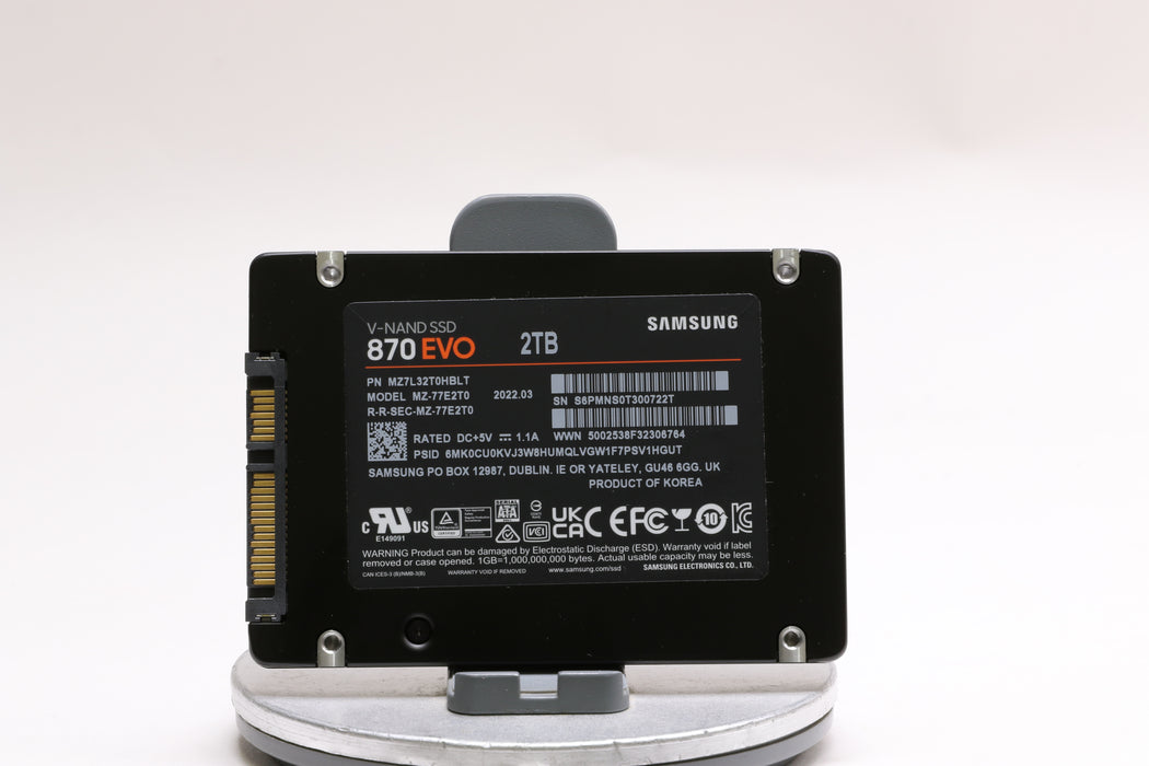 Samsung 870 EVO 2TB SATA III 2.5 in SSD, 99% Health!