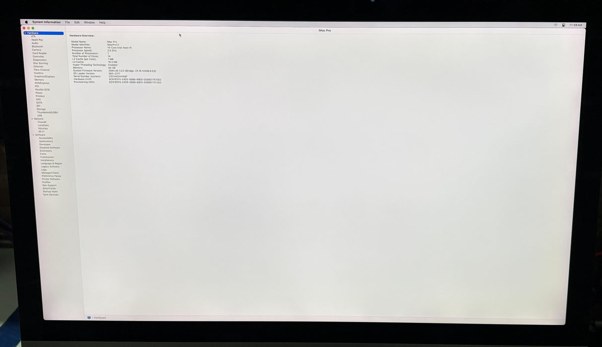 27" 5K 2017, iMac Pro, BTO, Intel Xeon W-2170B, 64GB, 2TB, Radeon Pro Vega 56!