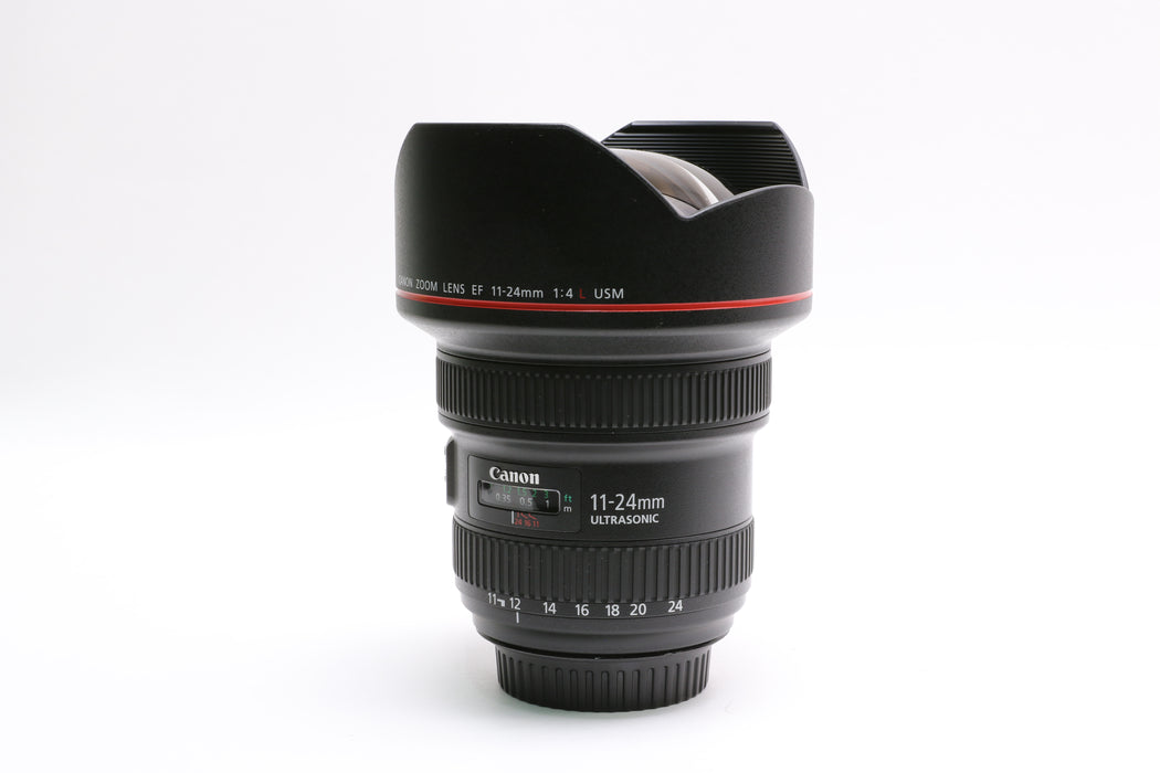 Canon EF 11-24mm f/4L USM Lens w/ Hood, Case, Caps!