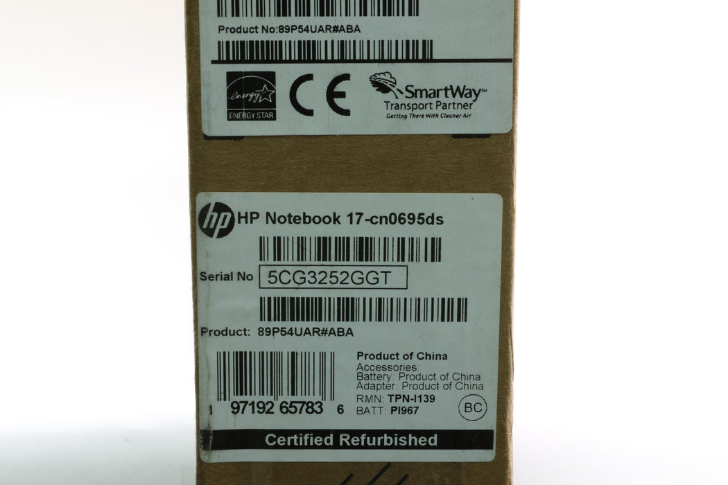 Sealed! 17.3" HP Notebook 17-cn0695ds, Intel Celeron N4120, 4GB, 128GB SSD