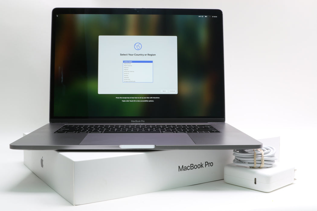 15.4" 2018, MacBook Pro, MR932LL/A, i7-8750H, 16GB, 256GB SSD, Radeon Pro 555X