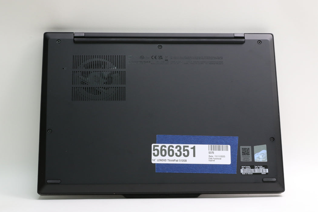 100%BATT 14" WUXGA Lenovo Thinkpad T14s Gen 5, Ultra 7 155U, 16GB, 512GB SSD